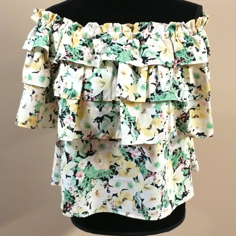Off Shoulder Flounce Top